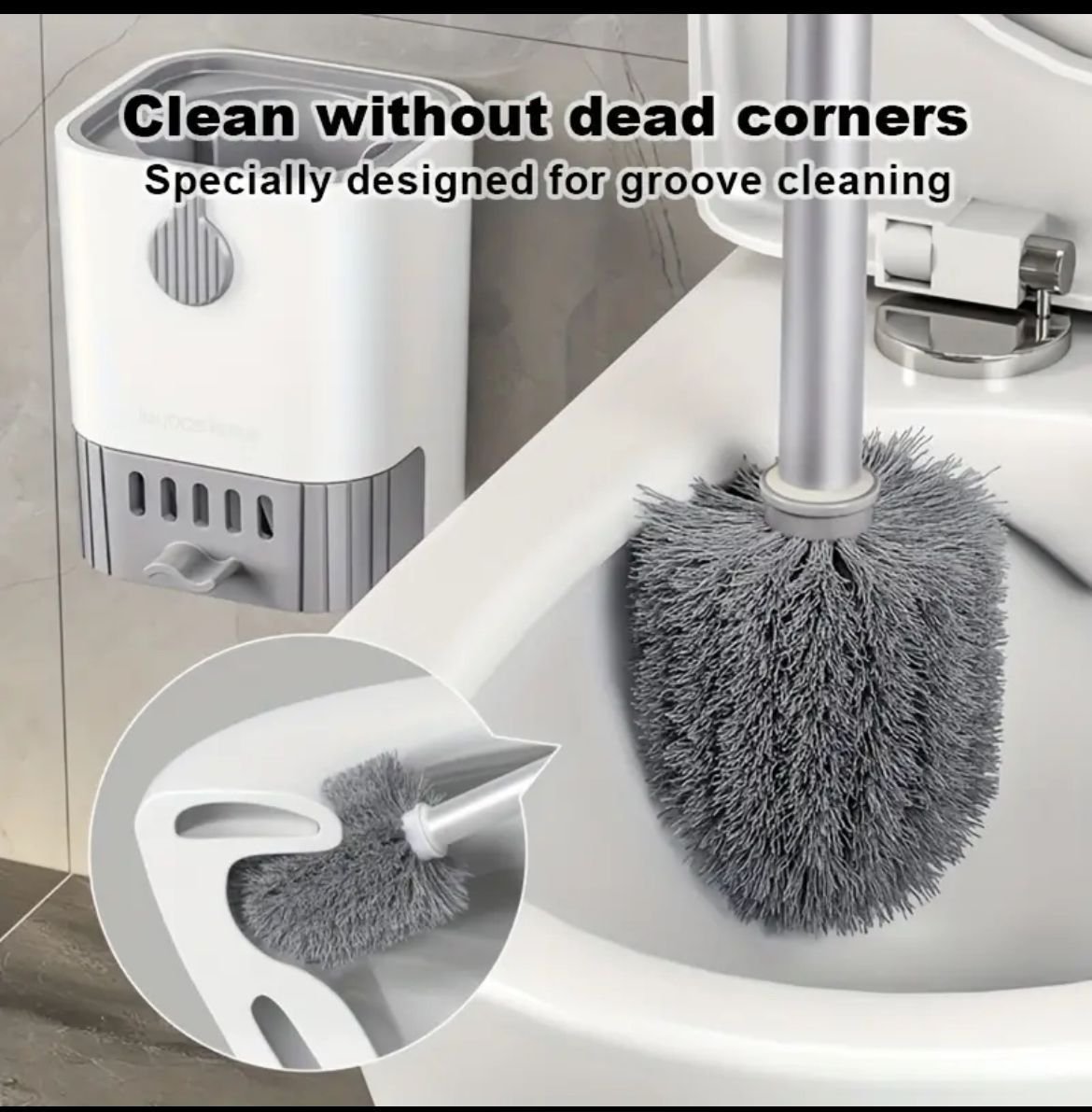 Wall Mounted Toilet Brush Cleaning Set - Image 2