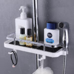 Shower Shelf Home Bathroom – Bathroom Lift Bracket (No Holes) & Shower Rod Storage Tray