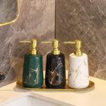 Marble Ceramic Soap Dispenser – Green / Black / White
