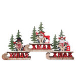 Santa Claus Sleigh Ornament – Desk Topper DIY Wooden Craft Christmas Decoration