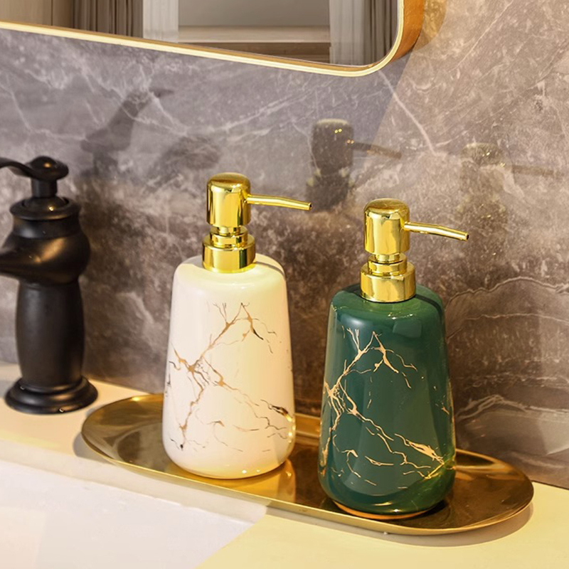 Marble Ceramic Soap Dispenser – Green / Black / White Marble Ceramic Soap Dispenser – Green / Black / White