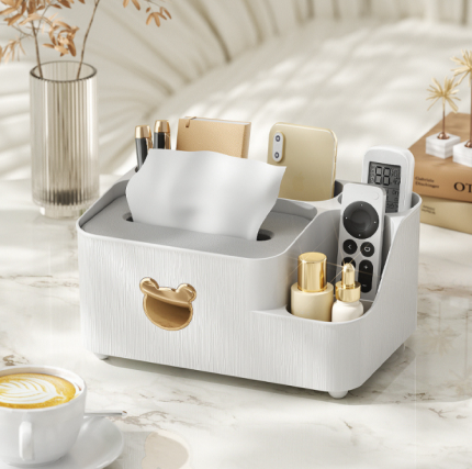 Desktop Storage Box – Compact PP Plastic for Home, Living Room & Office