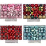 101 Pcs Christmas Tree Decor Balls Set – Shatterproof Baubles in Rose Gold, Gold, Silver, Red & Gold