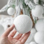 White Christmas Balls – Set of 6pcs Snow White Christmas Deco Balls