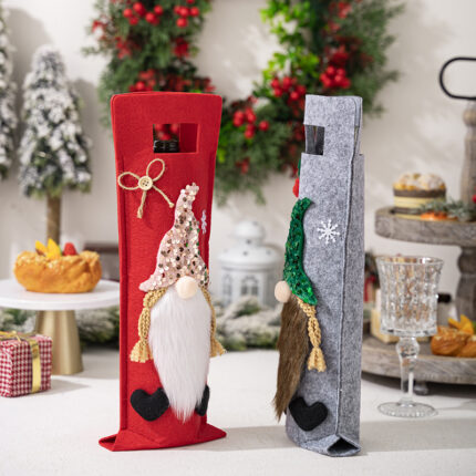 Faceless Wine Bottle Bag – Luxurious Festive Wine Gift Carrier