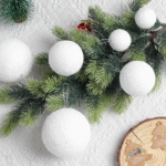 White Christmas Balls – Set of 6pcs Snow White Christmas Deco Balls
