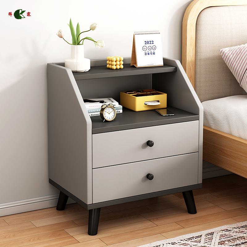 Ha13a7d6d78e346f9a56538c1a298251e6 Bedside Table with Shelf and 2 Drawers