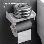 Wall-Mounted Tissue Holder (ABS Adhesive) – Black / Green