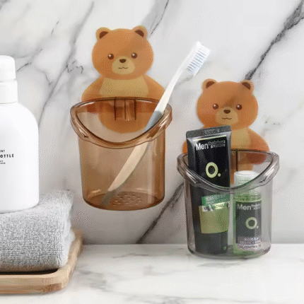 Bear Toothbrush Holder with Sticker