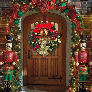 30 cm Cypress Front Door Christmas Wreath Hanging Wreath Decoration Ornament