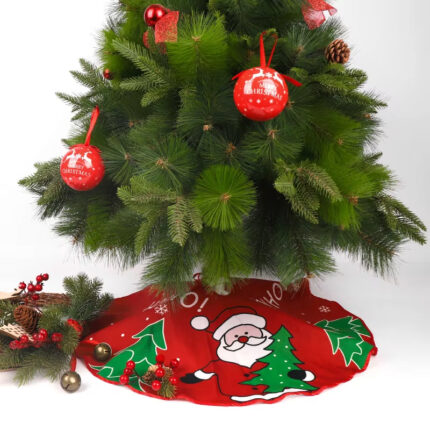 Christmas Tree Skirt 62 cm – Santa Claus Cartoon Xmas Mat