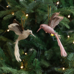 Colorful Foam Christmas Birds Ornament – Artificial Bird Pendant Handmade Decorative Props