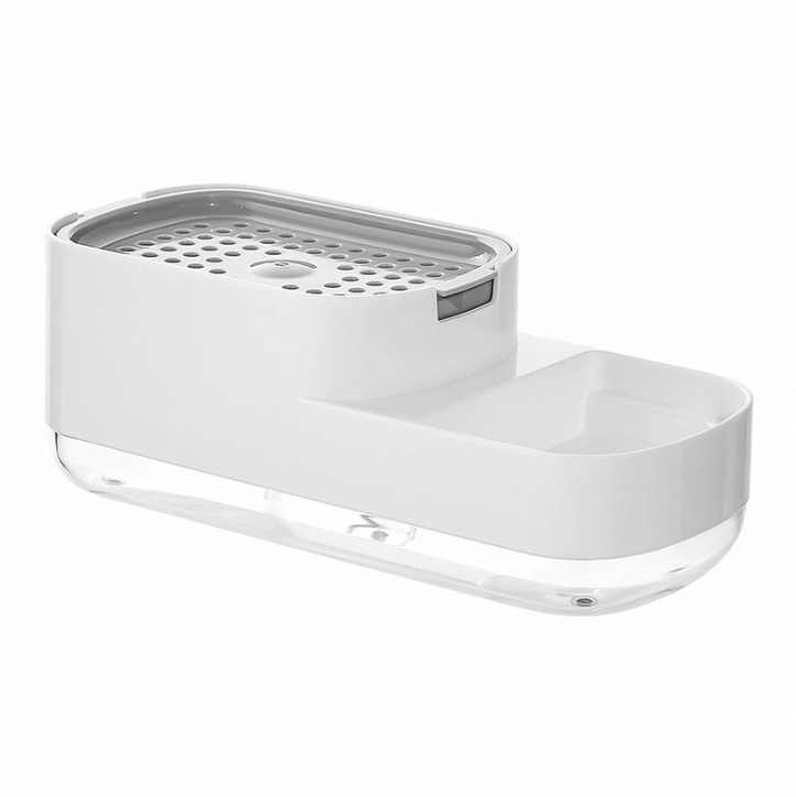 3-in-1 Kitchen Soap Pump with Sponge & Rack