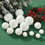 White Christmas Balls – Set of 6pcs Snow White Christmas Deco Balls