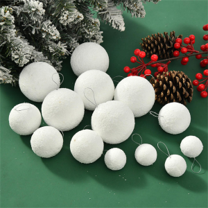 White Christmas Balls – Set of 6pcs Snow White Christmas Deco Balls