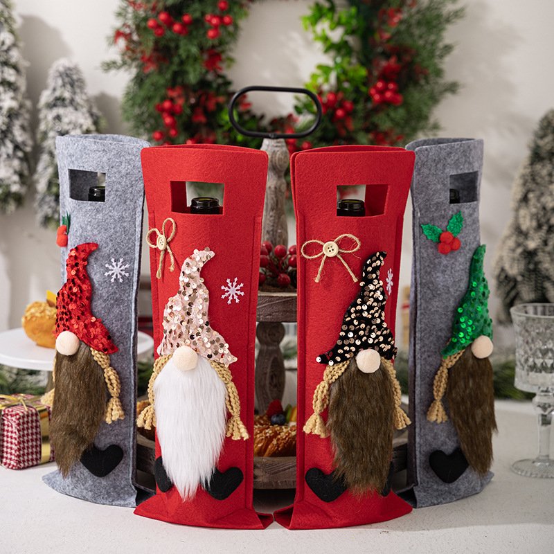 Faceless Wine Bottle Bag – Luxurious Festive Wine Gift Carrier