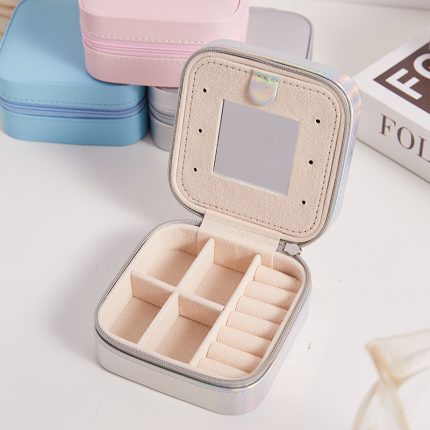 Travel Jewellery Box – PU Leather Double-Layer Storage