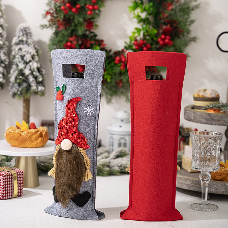 Faceless Wine Bottle Bag – Luxurious Festive Wine Gift Carrier