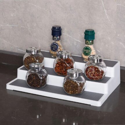 3-Tier Non-Slip Spice Rack & Spice Jar Set