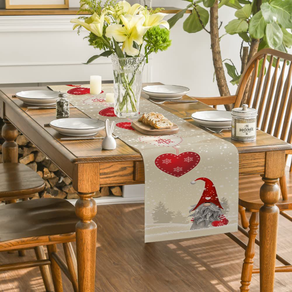 Christmas Table Runner Snowman Gnome Christmas Table Runner Snowman Gnome