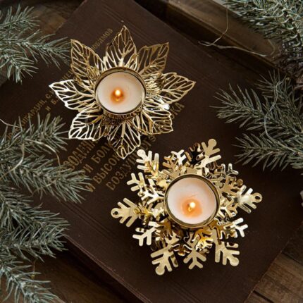 Decorations for Christmas Versatile Holiday Candle Holder – Snowflake Dining Table Decor