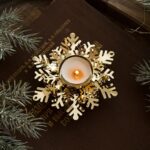 Decorations for Christmas Versatile Holiday Candle Holder – Snowflake Dining Table Decor