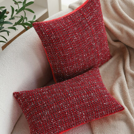 New Christmas Pillowcase | Modern Simple Red Festive Cushion Cover for Living Room Sofa