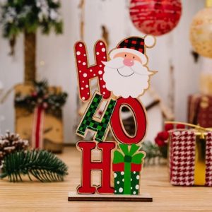 Wooden Christmas Desktop Ornaments – Table Decor & Xmas Home Decoration Gift