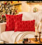 Christmas Tree Glitter Plush Cushion Cover