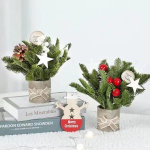 Mini Table Top Christmas Tree With Decorations