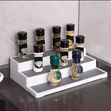 3-Tier Non-Slip Spice Rack & Spice Jar Set