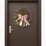 Festive Wagon Wheel Christmas Wreath