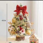 Fully Decorated Tabletop Christmas Tree with Lights & Ornaments