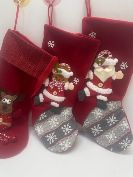 Christmas Cute Socks – Red with Toy Motif