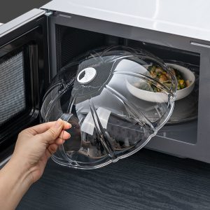 Microwave Splatter Cover with Transparent Base Plate – Acrylic, Heat-Resistant, BPA-Free