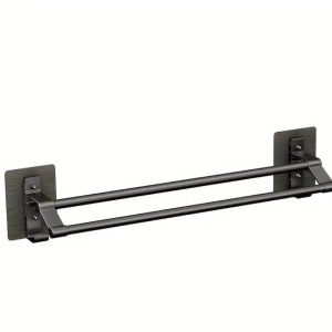 Wall-Mounted Double Towel Bar – Aluminium