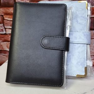 A6 Budget Planner Notebook – PU Leather Binder with Daily Expense Sheets