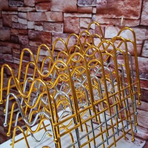 Plate Holder – Silver & Gold Kitchen Organizer