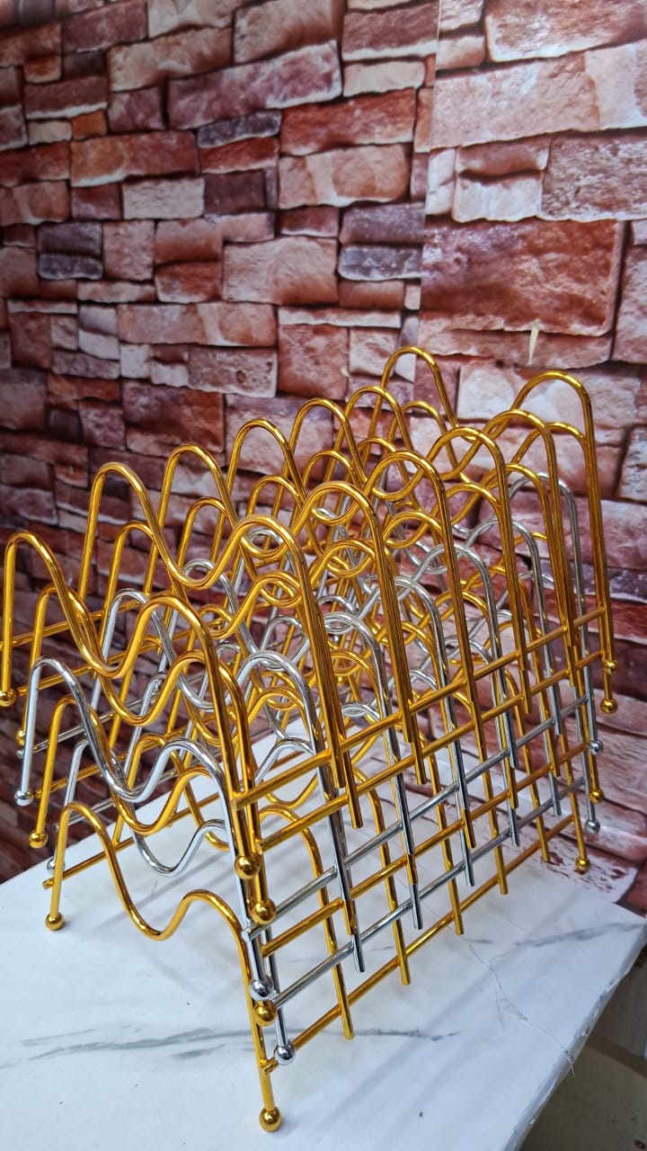 Plate Holder – Silver & Gold Kitchen Organizer Plate Holder – Silver & Gold Kitchen Organizer