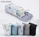 Waterproof Diaper Pouch – Compact Oxford Cloth Floral Diaper & Wipes Organizer