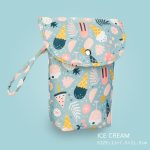 Waterproof Diaper Pouch – Compact Oxford Cloth Floral Diaper & Wipes Organizer