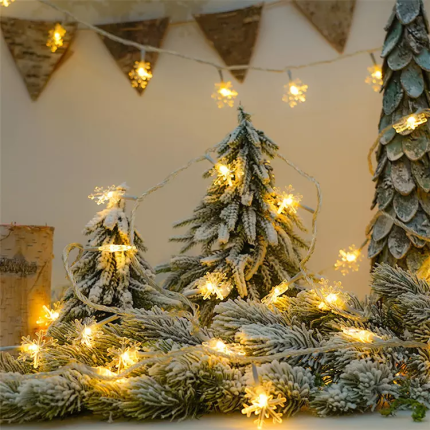 10 METERS Christmas SNOWFLAKE LED LIGHTS FAIRY WITH REMOTE