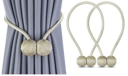 Magnetic Tieback Curtain Holder – Polycotton Rope