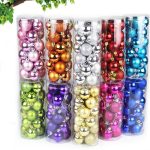 Multicoloured 24 pcs Christmas Balls Decor Set – 6cm