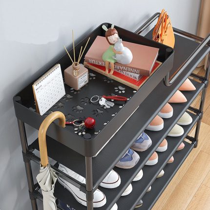 Simple Entry Way Shoe Shelf – Available in Black or White