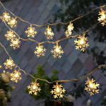 10 METERS Christmas SNOWFLAKE LED LIGHTS FAIRY WITH REMOTE
