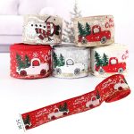 5M Christmas Themed Ribbon – Festive Wired Holiday Ribbon