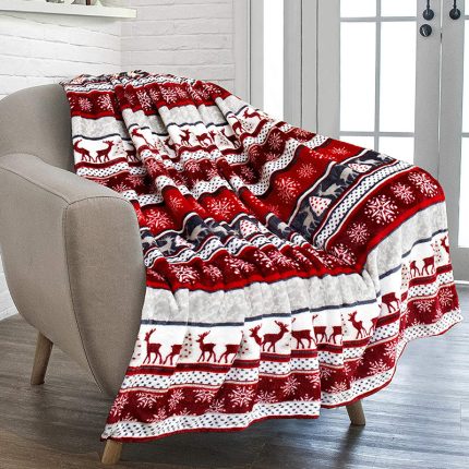 Christmas Sherpa Fleece Throw Blanket