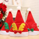 Kids Christmas Hats with Light Velvet Material