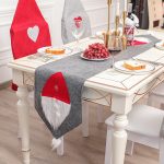 Christmas Table Runner – Classic Kitchen Dining Table Decor Fireplace Scarf Grey